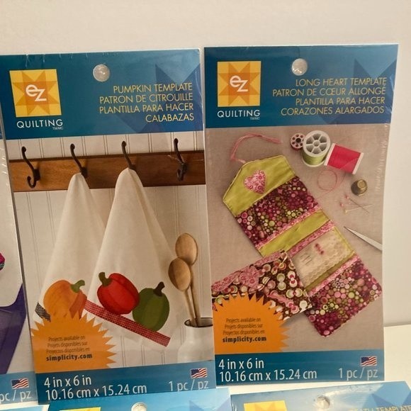 8 Simplicity EZ Quilting Template Stencils Fabric Paper Crafts Scrapbook - Picture 3 of 13